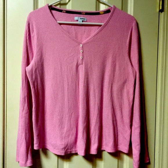 Sonoma Women’s Pink Top Size Petite Large Long Sleeve  Excellent Condition PL - Picture 1 of 4